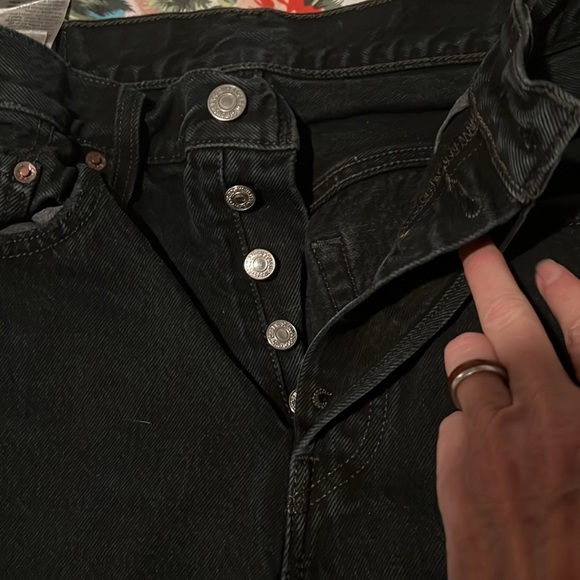 Levi’s 501 Skinny’s…5 button fly black jeans. - Picture 2 of 10
